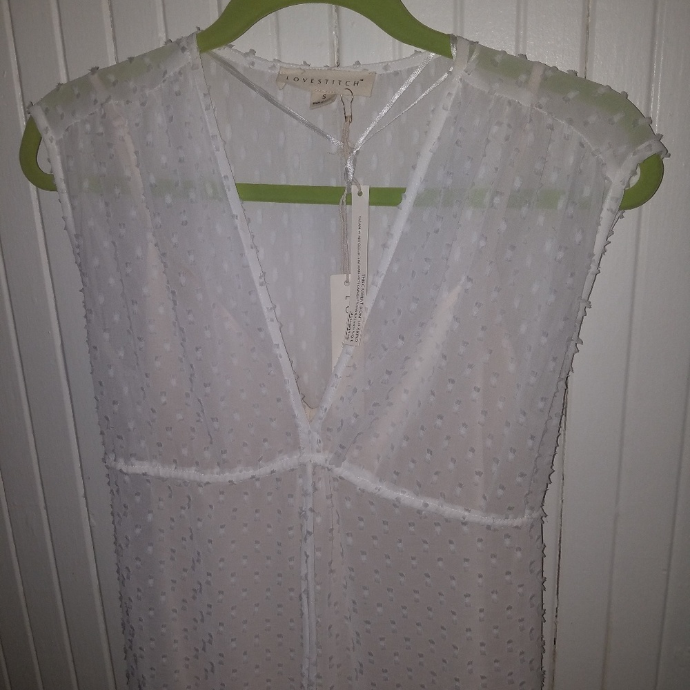Lovestitch white maxi dress NWT